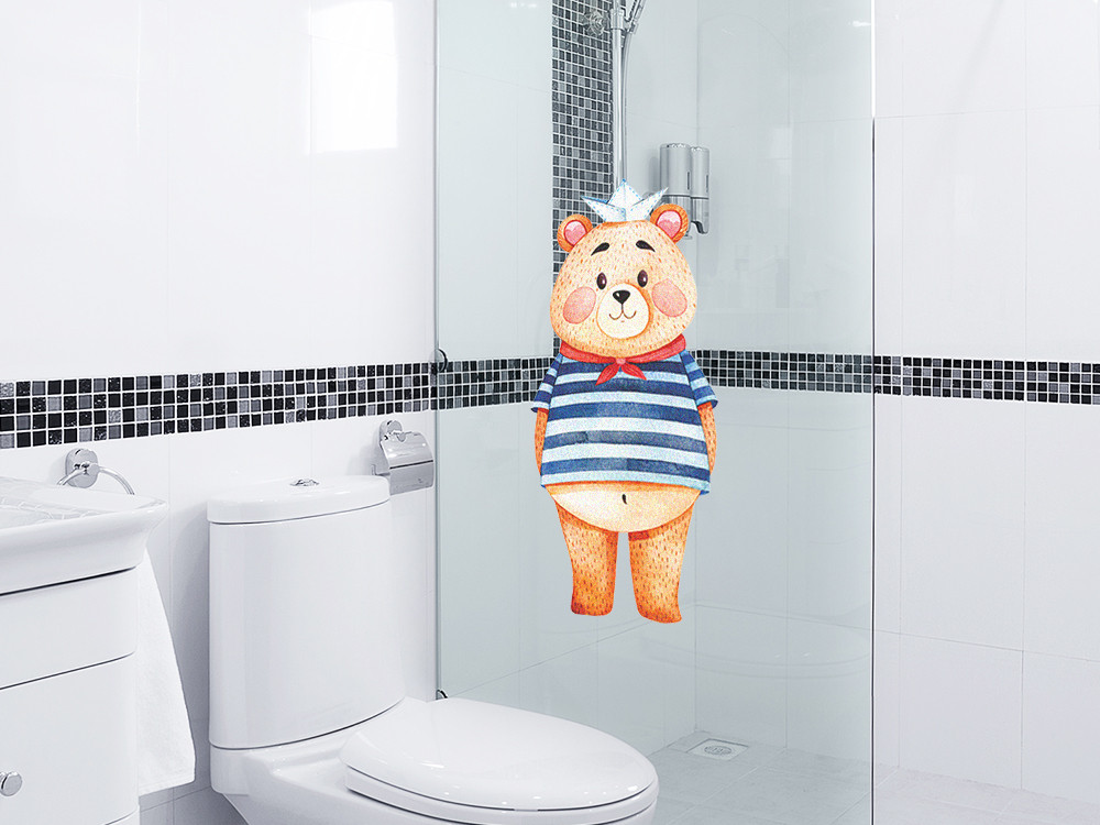 Fensteraufkleber Matrose maritim, Fensterbild Bad,...