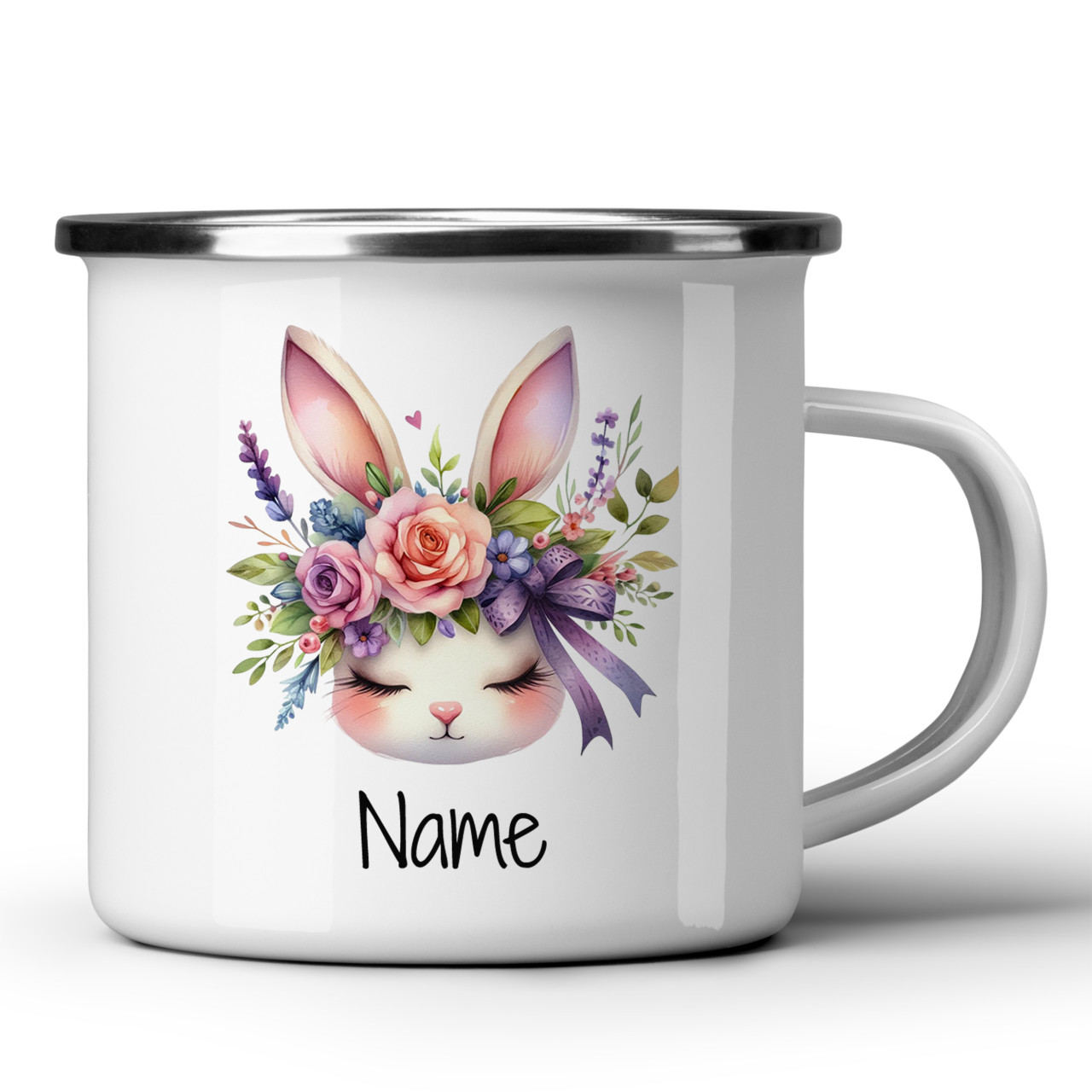 Personalisierte Emaille-Tasse Osterhase