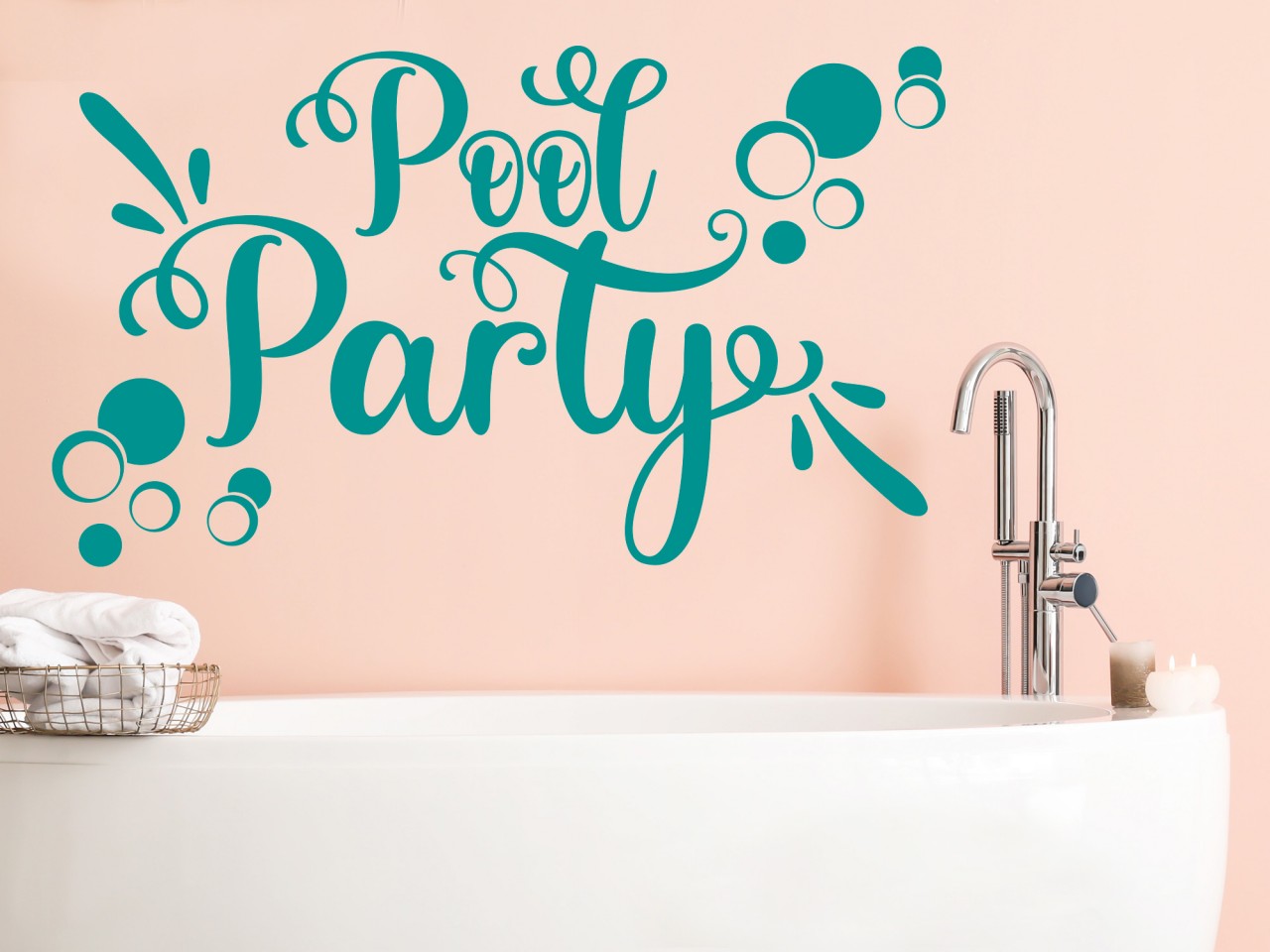 Wandtattoo Pool Party
