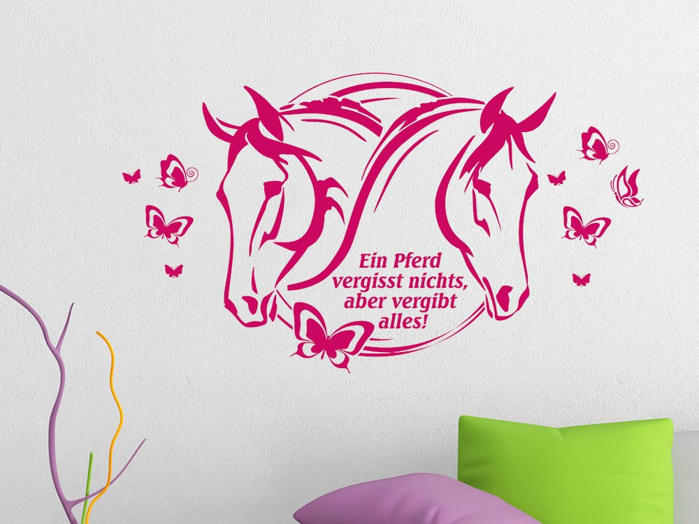 Wandtattoo Sprüche Ein Pferd vergisst nichts