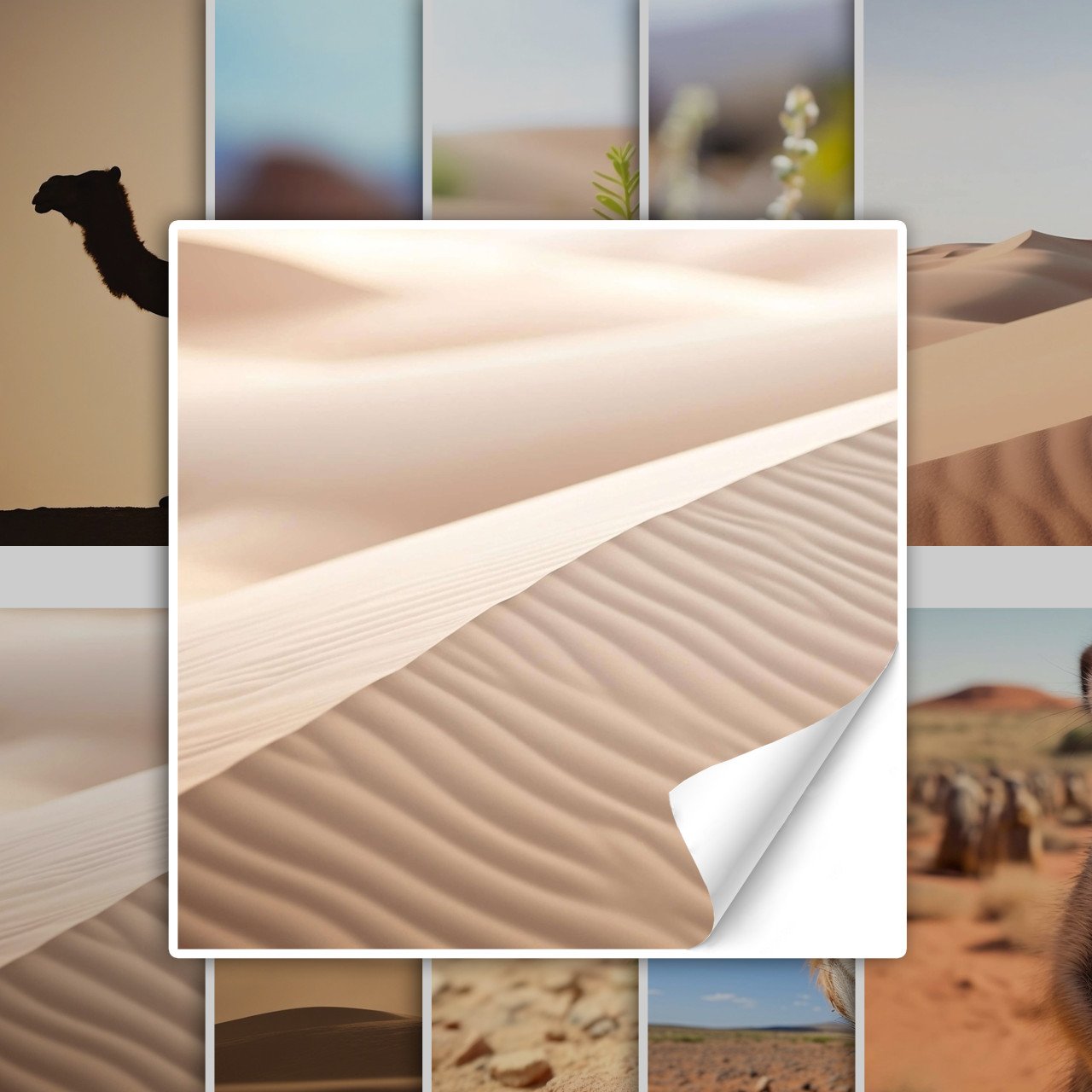 Fliesenaufkleber Bad Sahara Strand Kamele, Fliesenbilder...