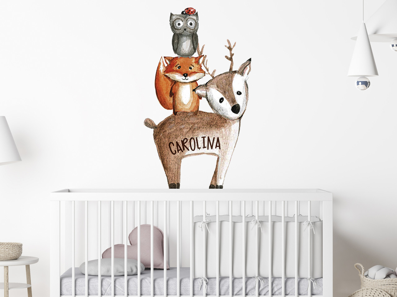 Wandtattoo Waldtiere mit Namen personalisiert, Lustige...