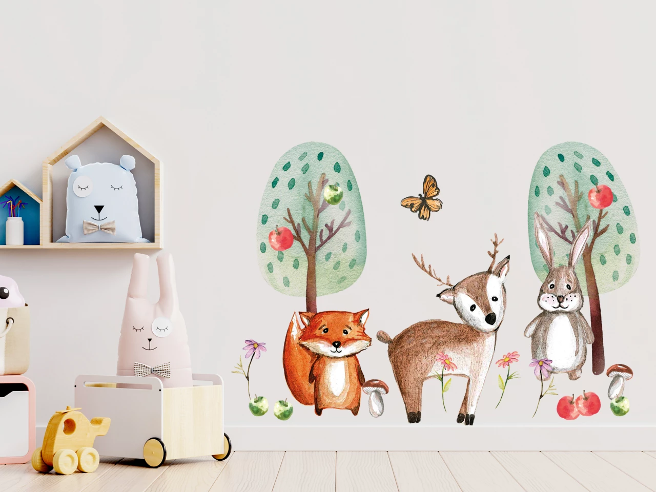 Wandtattoo Waldtiere im Wald Sets