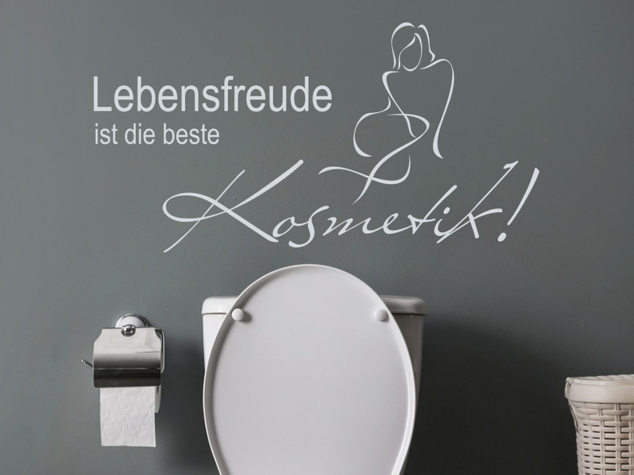 Wandtattoo Lebensfreude ist die beste Kosmetik