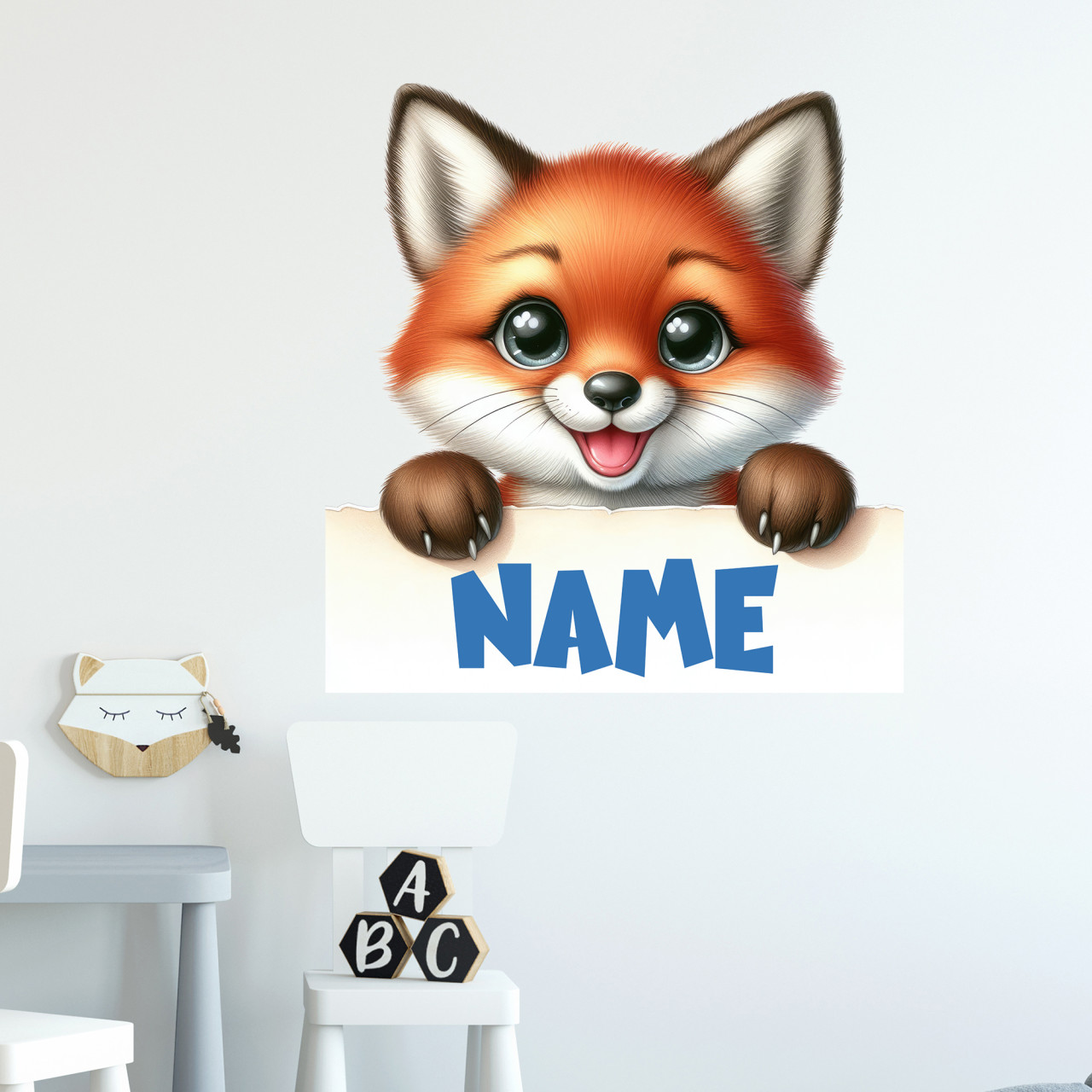 Wandtattoo Fuchs mit Namen
