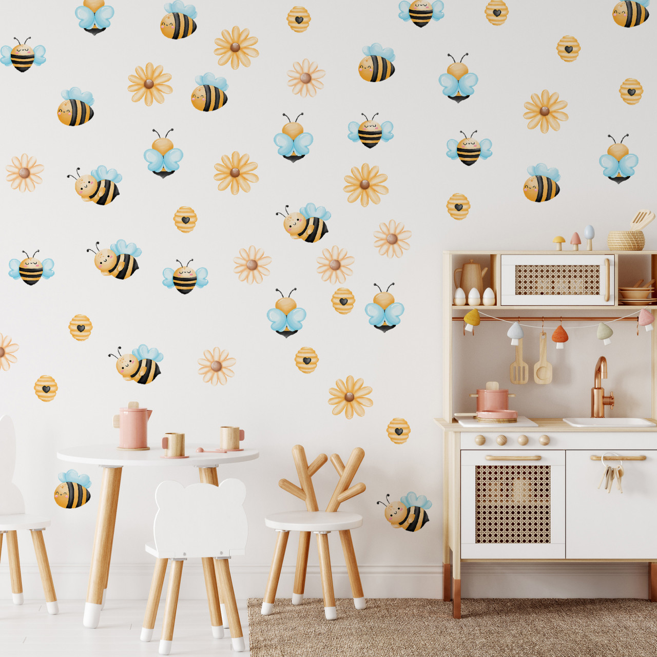 Wandtattoo Süße Bienen Set