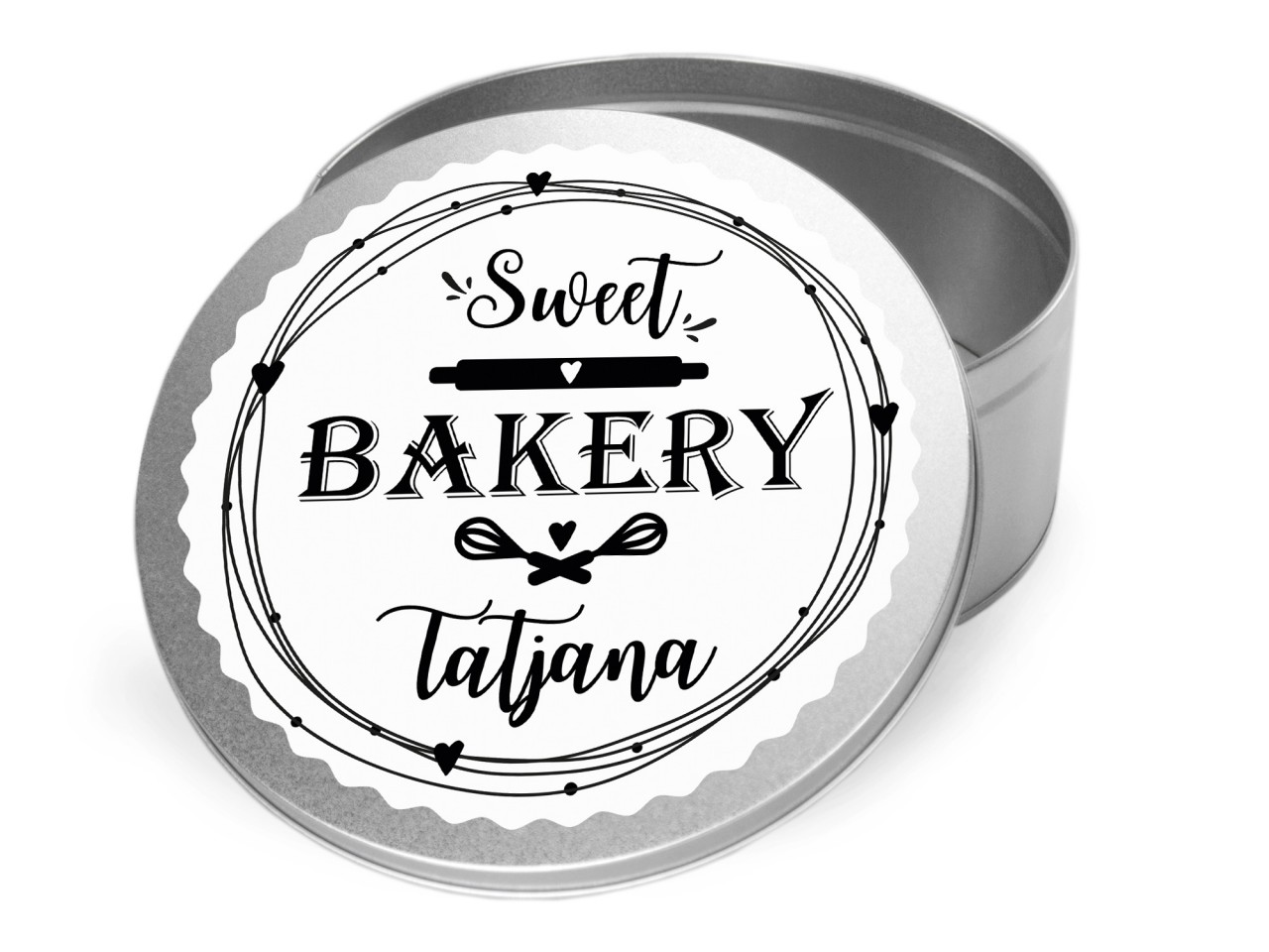 Personalisierte Keksdose Sweet Backery, Nudelholz und...