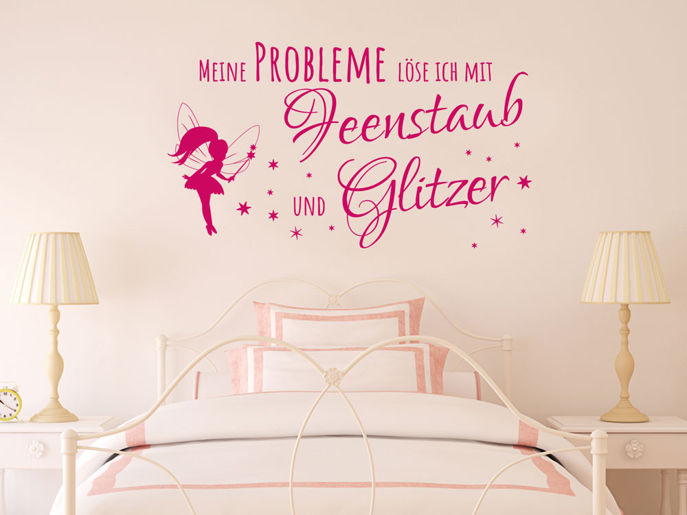 Wandtattoo Spruch über Probleme
