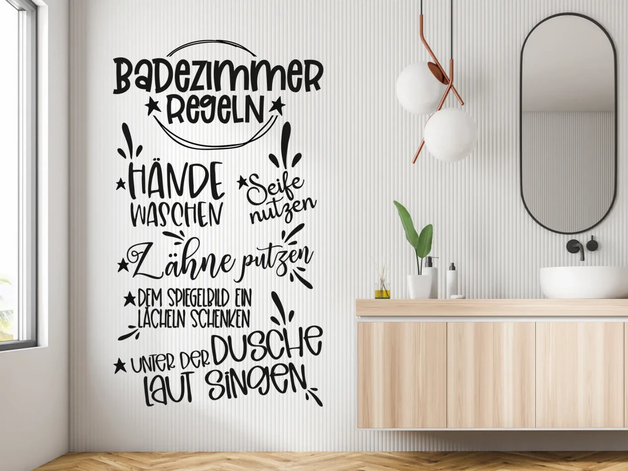Wandtattoo Badezimmer Regeln