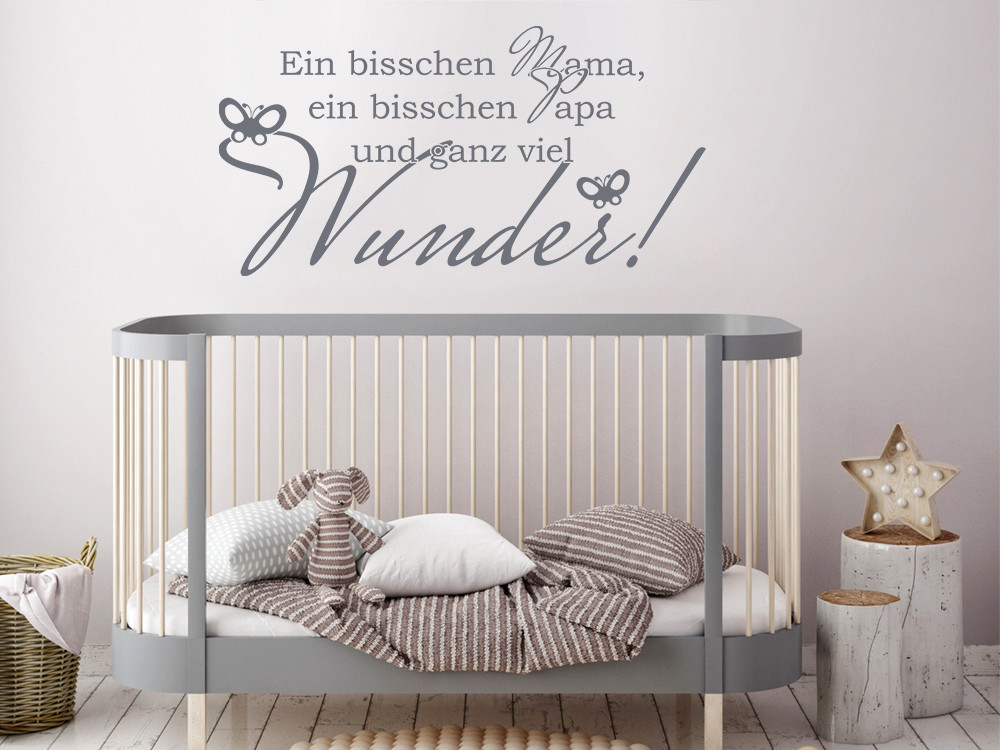 Wandtattoo Spruch Ein bisschen Mama/Papa