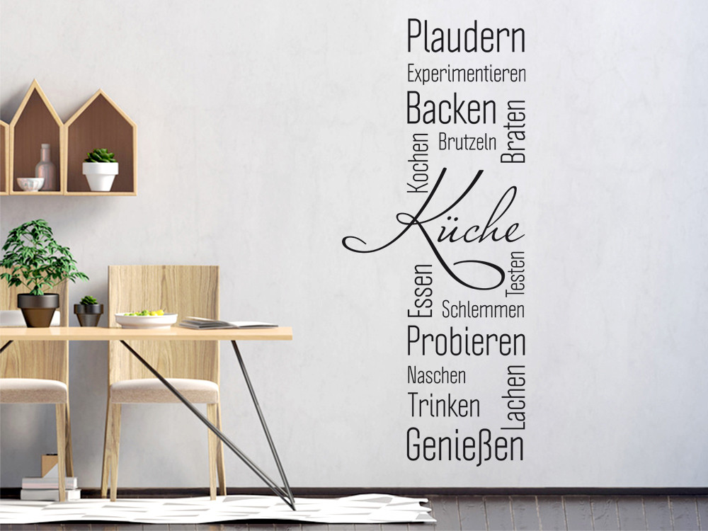 Wandtattoo für Küche Sprüche Plaudern