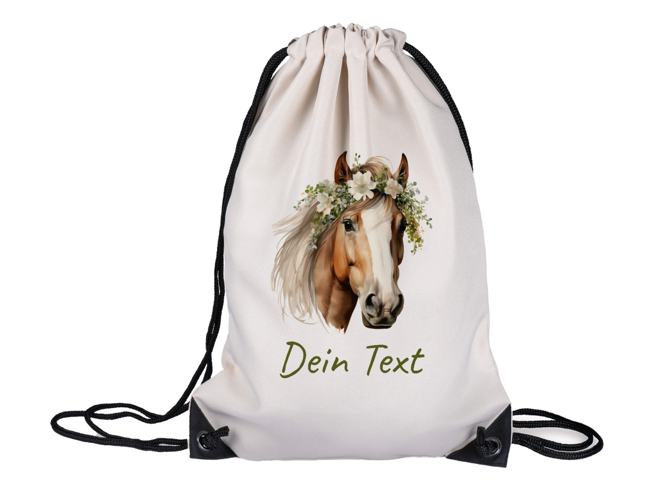 Personalisierter Turnbeutel Rucksack - Pferde -...