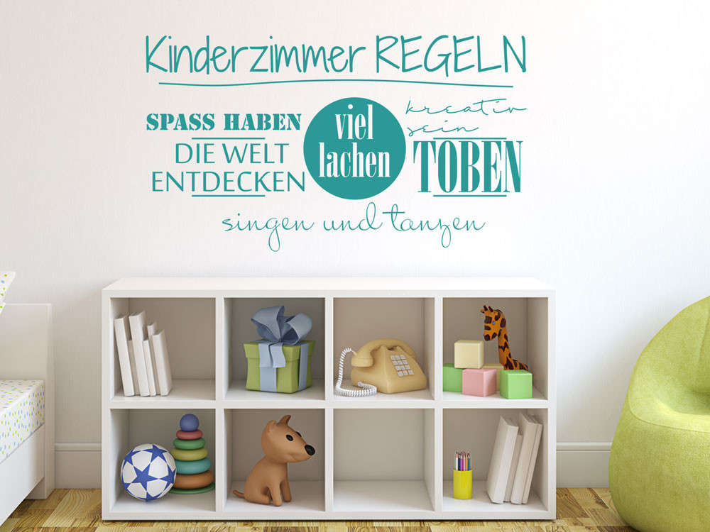 Wandtattoo Kinderzimmer Regeln