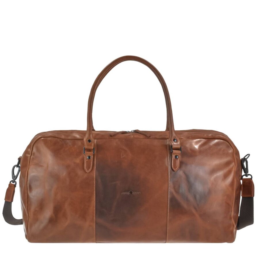 Greenburry Reisetasche Newport Leder Weekender – Leder caramel. Stilvolle Sporttasche aus handgeöltem Premium-Rindleder online kaufen.