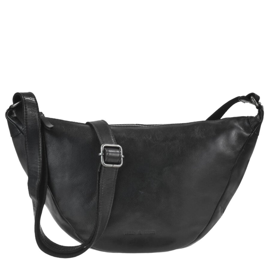 Greenburry Crossbody Half Moon Bag viel Stauraum Colombiana – Leder braun. Stilvolle Halbmond-Tasche für Damen – der ideale Begleiter für jeden Tag.