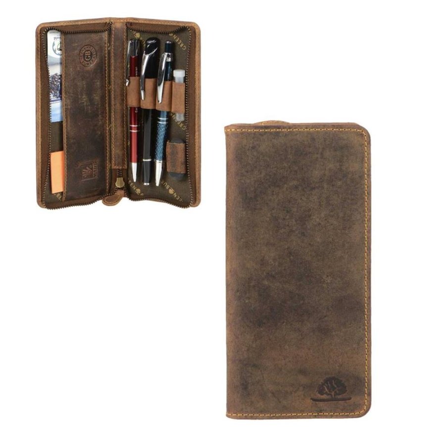 Stiftetui Leder für 3 Stifte Vintage 1648 | Greenburry.de