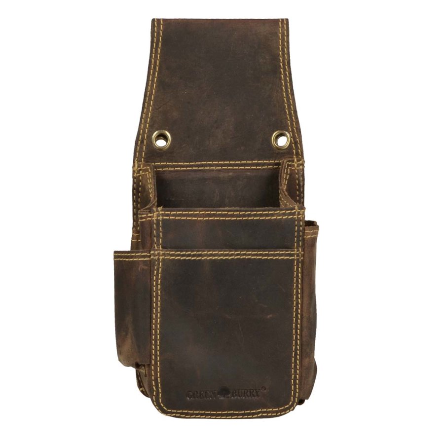 Kellnertasche Leder 11x25x7cm extra stark 'Vintage' antikbraun Holster Lederholster für Gastronomie GREENBURRY 1786-ES-25
