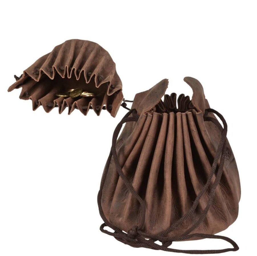 Münzbeutel Leder antikbraun | Greenburry Vintage Original Lederbeutel 1824-25