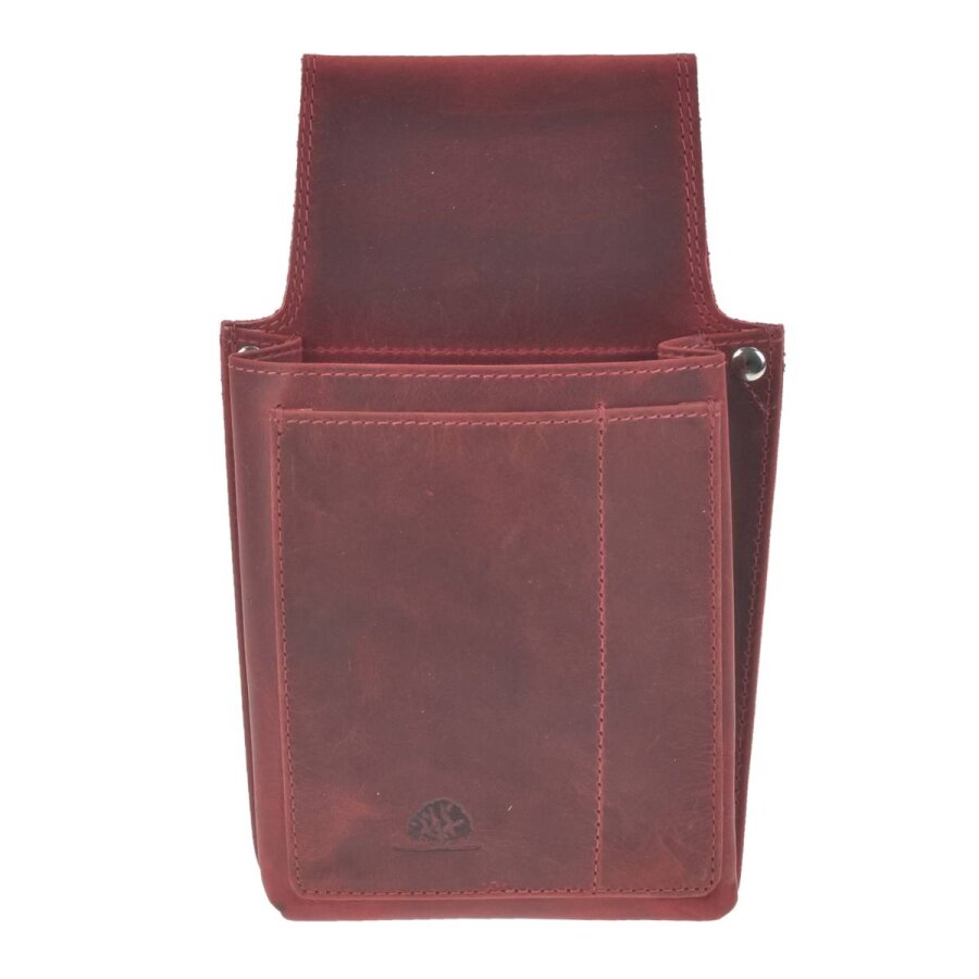 Kellnerholster Gastronomie Leder rusty red mit Stiftschlaufe | Greenburry Vintage Original Gürteltasche für Service 1786A-26