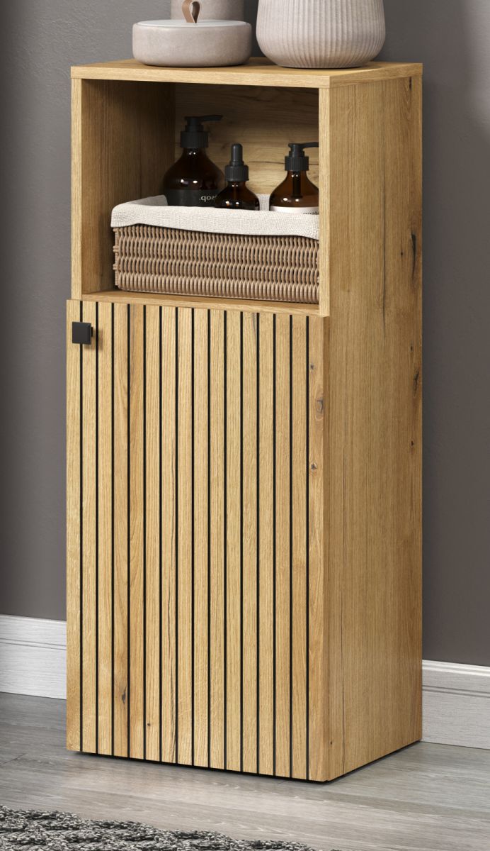 Badezimmer Kommode Bliss in Evoke Eiche 40 x 95 cm