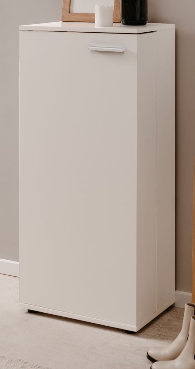 Schuhschrank Logu in weiß 50 x 110 cm