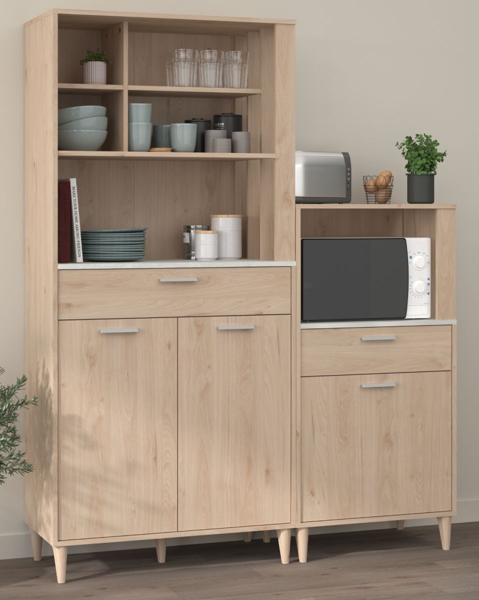 Parisot Küchenschrank Set 2-tlg. Gala in Eiche und grau