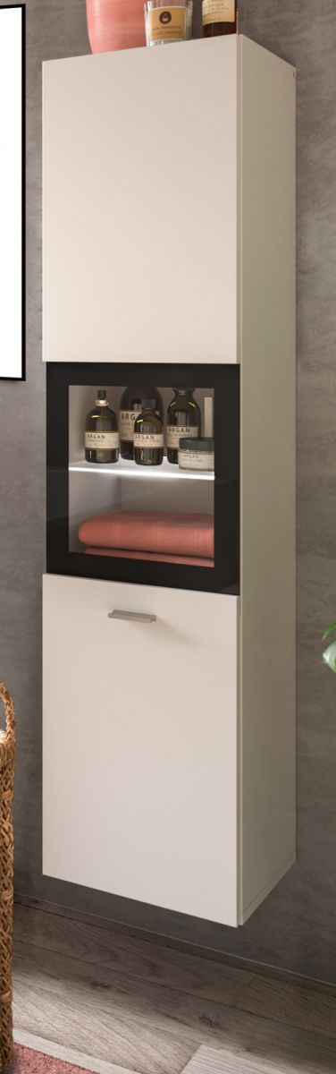 Badezimmer Midischrank Lowell in weiß 30 x 125 cm