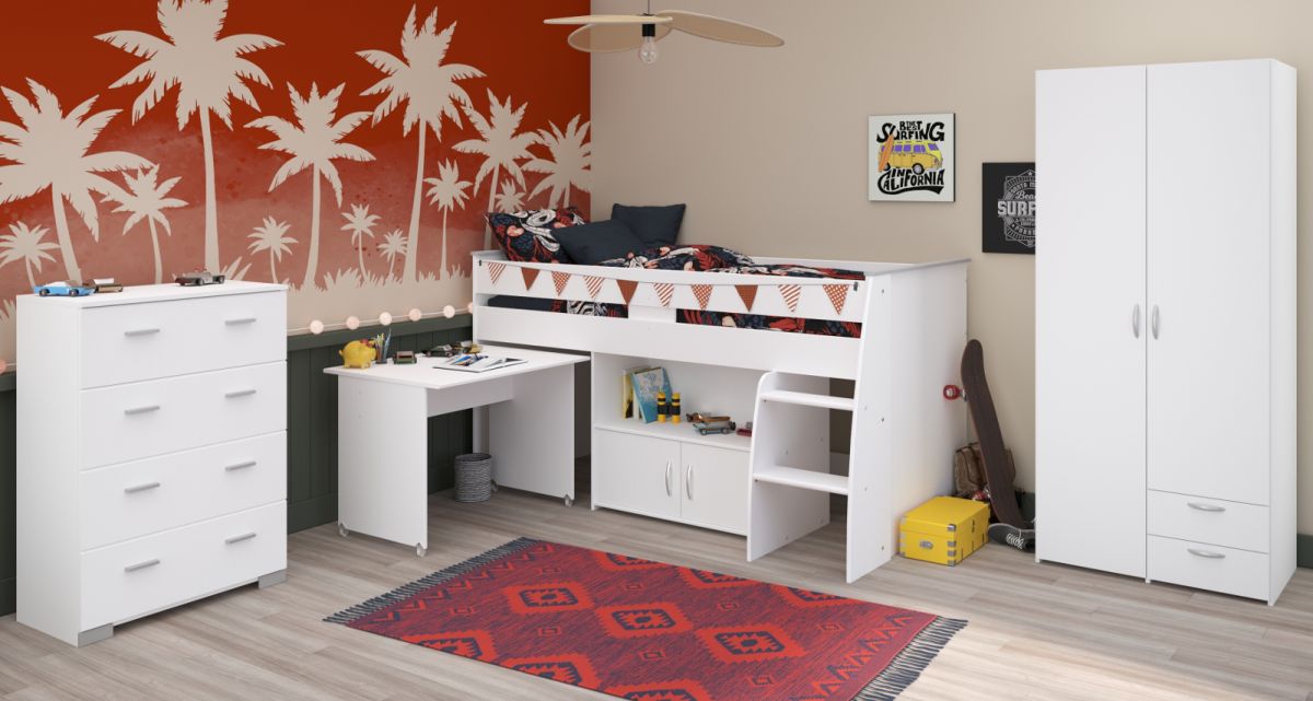 Parisot Kinderzimmer und Jugendzimmer Reverse in weiß Set 3-tlg.