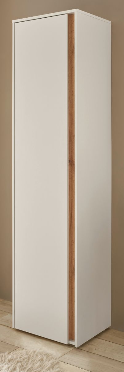 Schuhschrank Center in weiß und Eiche Wotan 50 x 200 cm