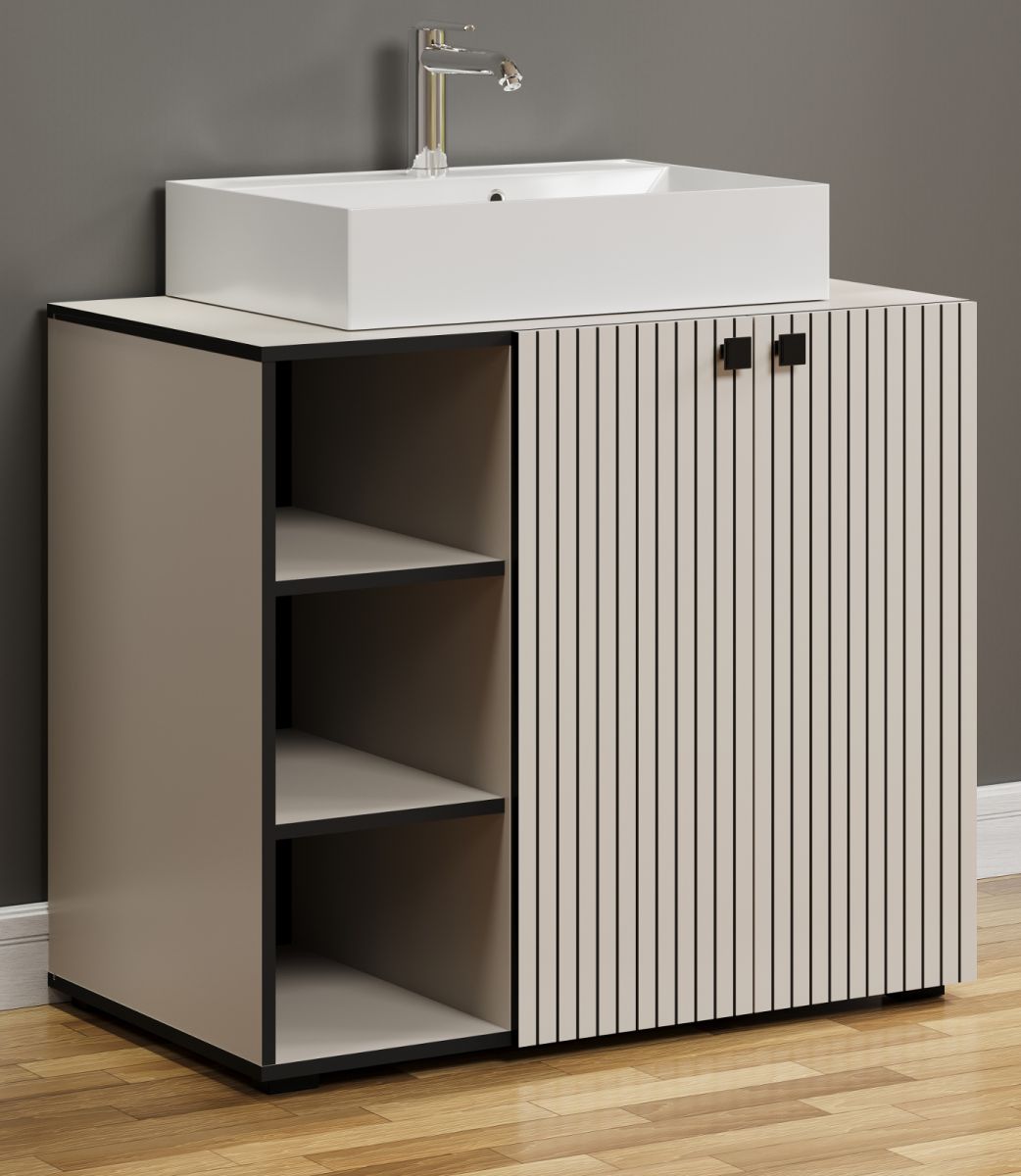 Waschtisch Bliss in grau inklusive Waschbecken 90 cm