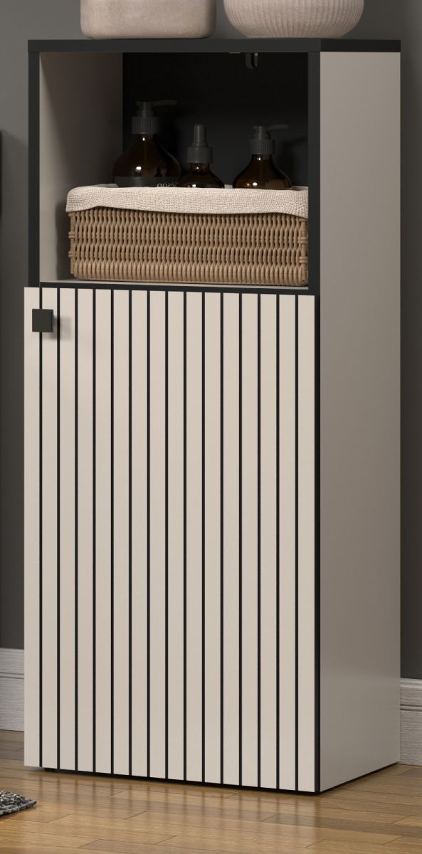 Badezimmer Kommode Feliz in grau 40 x 95 cm