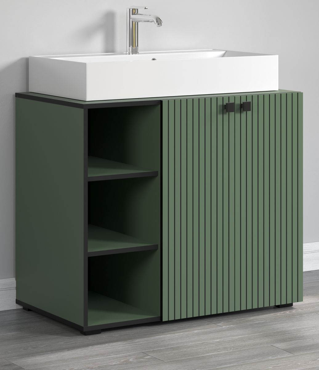 Waschtisch Bliss in grün inklusive Waschbecken 90 cm