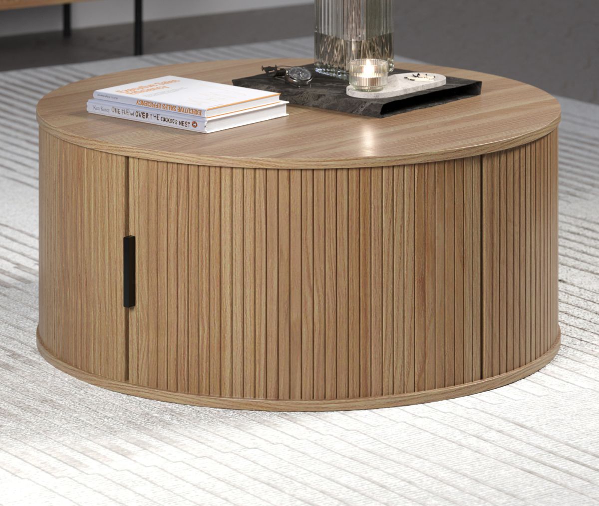 Couchtisch Ronin in Eiche rund 80 cm