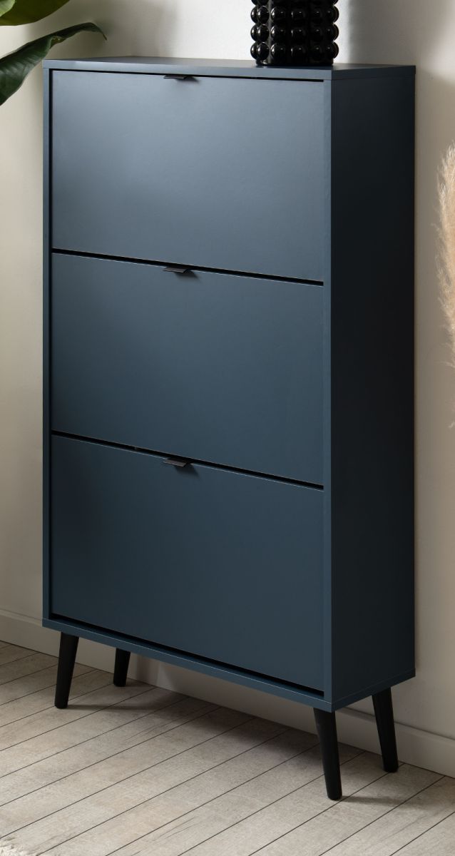 Schuhschrank Aldan in blau 70 x 125 cm