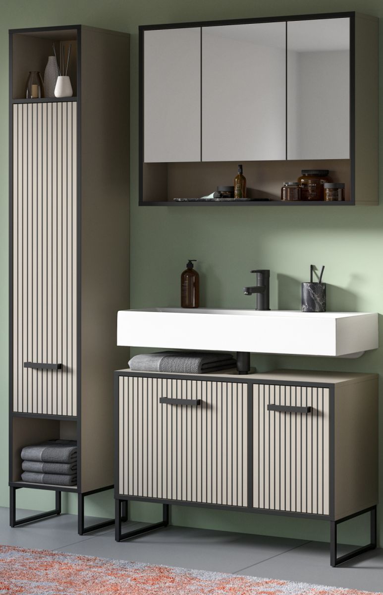 Badmöbel Set 3-teilig Scana in sand 125 x 192 cm