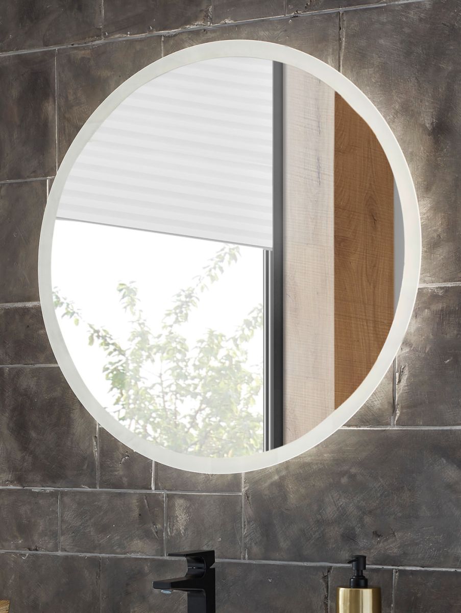 Badezimmer Spiegel Glide mit LED Beleuchtung rund 80 cm