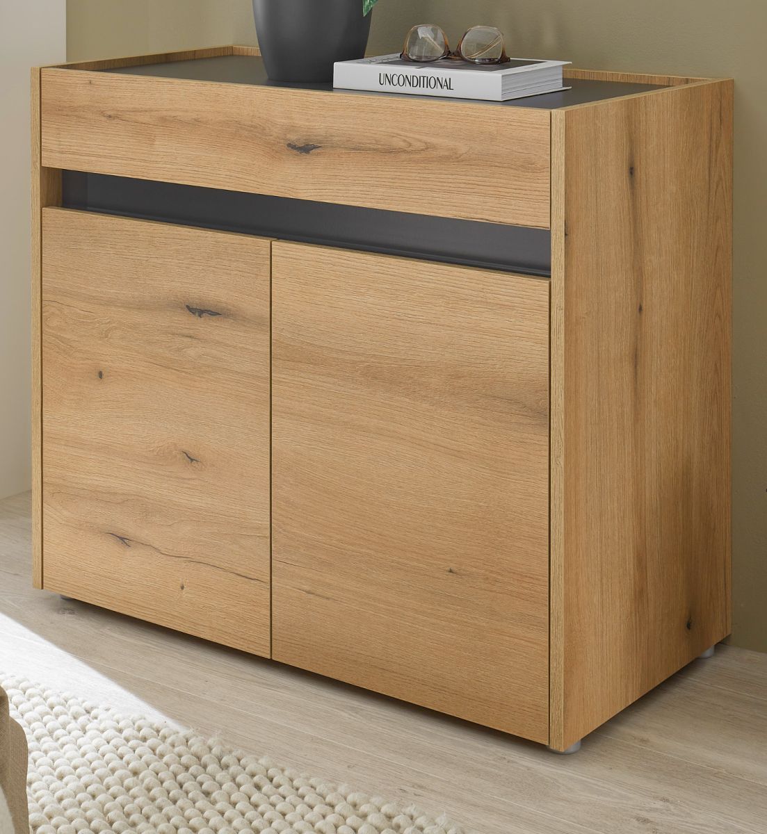 Schuhschrank Center in Eiche 80 cm