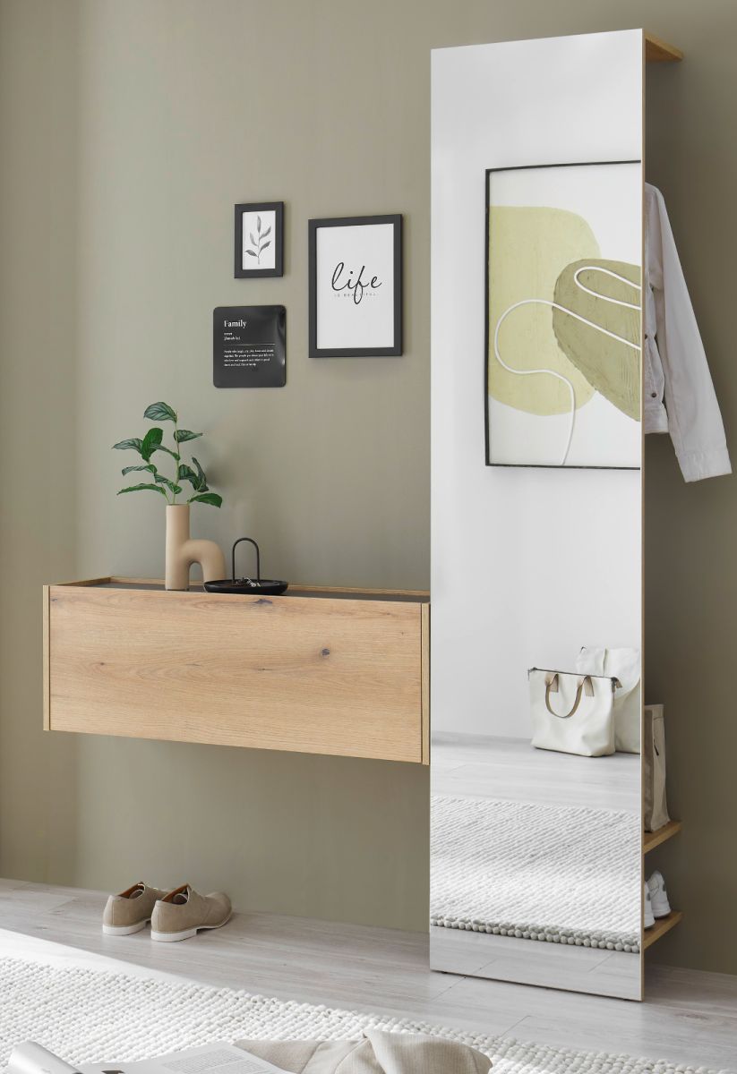 Garderobe Set 2-tlg. Center in Eiche 150 x 200 cm