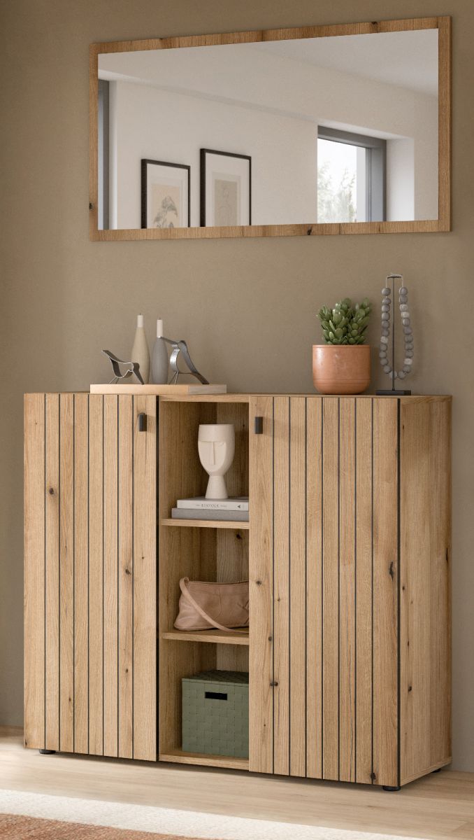 Garderobe Set 2-tlg. Loreno in Eiche 106 cm