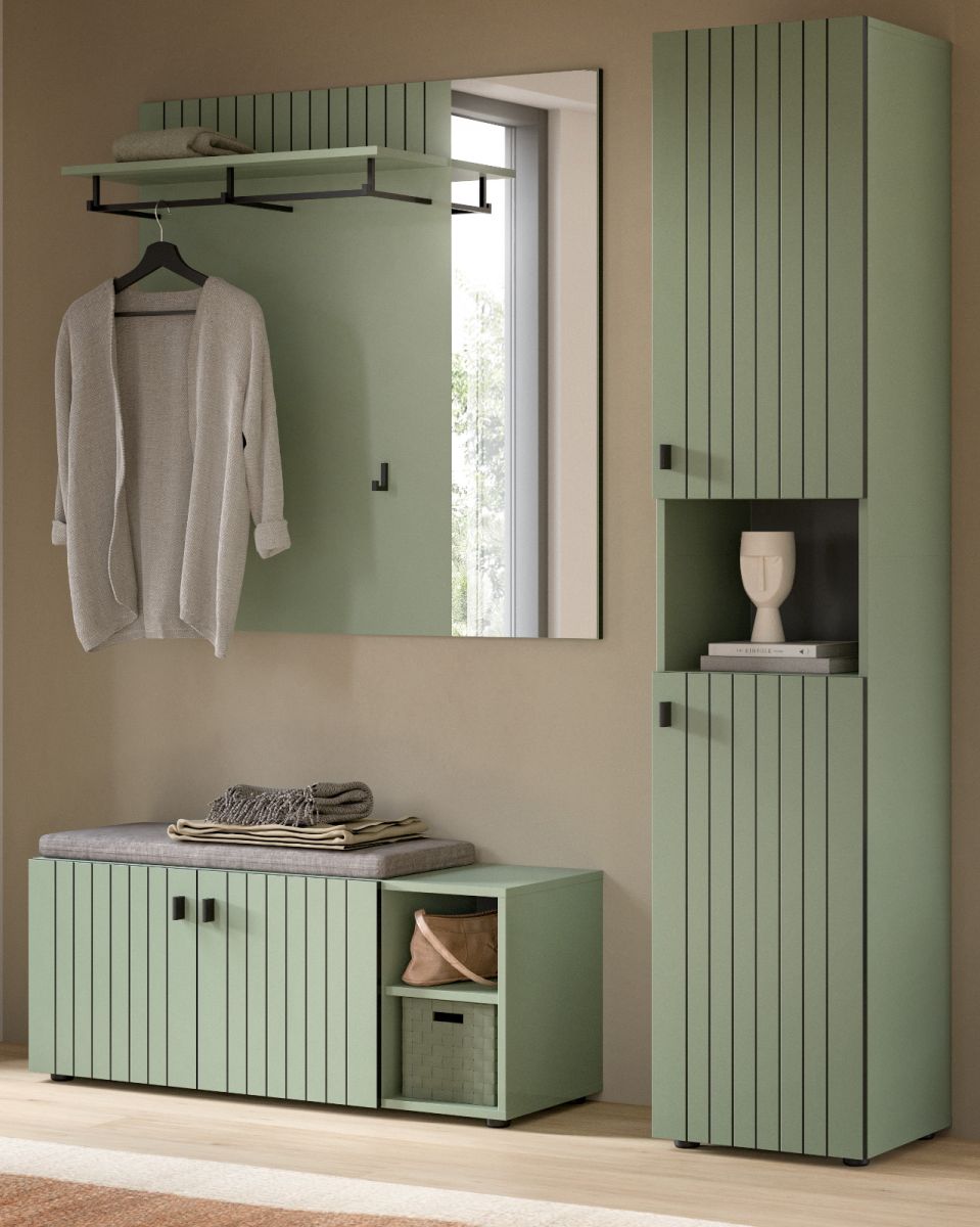 Garderobe Set 3-tlg. Loreno in grün 160 cm