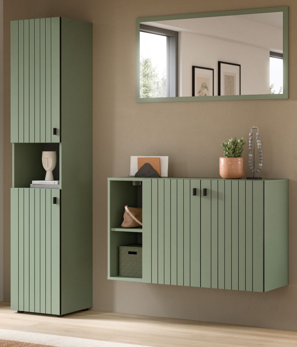 Garderobe Set 3-tlg. Loreno in grün 161 cm