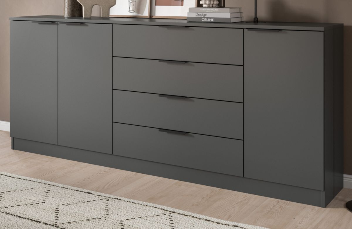 Sideboard Swan in grau 185 x 80 cm