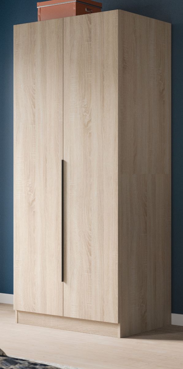 Kleiderschrank 2-türig Swan in Sonoma Eiche 80 x 181 cm