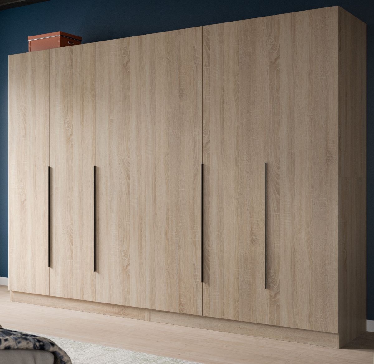 Kleiderschrank 6-türig Swan in Sonoma Eiche 240 x 181 cm