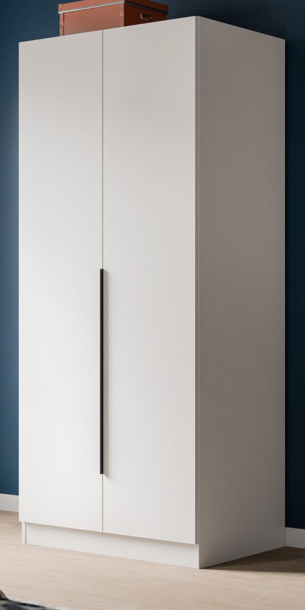 Kleiderschrank 2-türig Swan in weiß 80 x 181 cm
