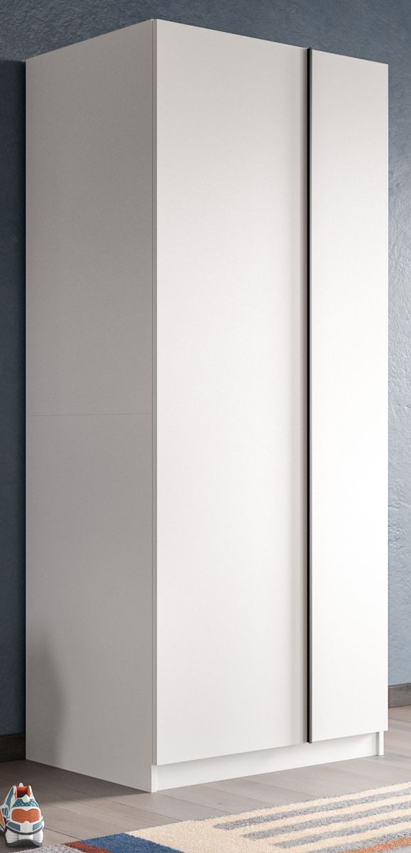 Kleiderschrank 2-türig Girona in weiß 80 x 183 cm