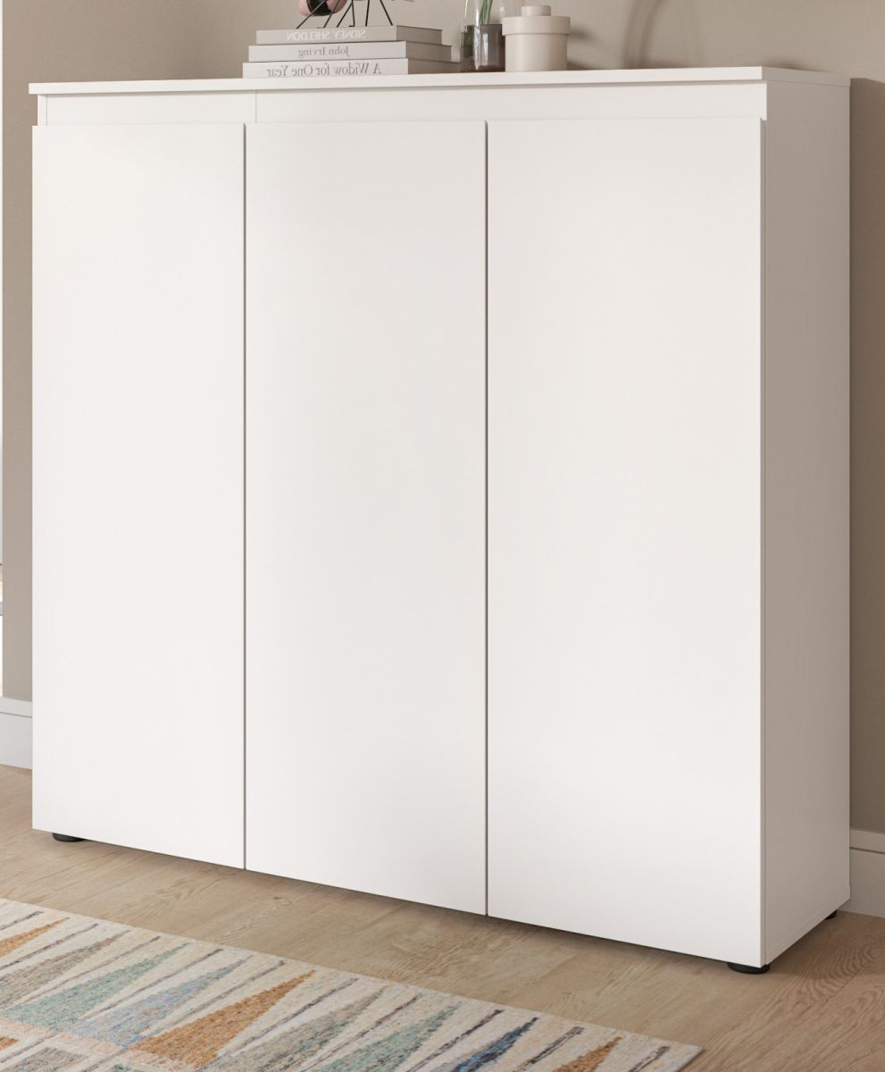 Kommode Assino in weiß 105 x 111 cm