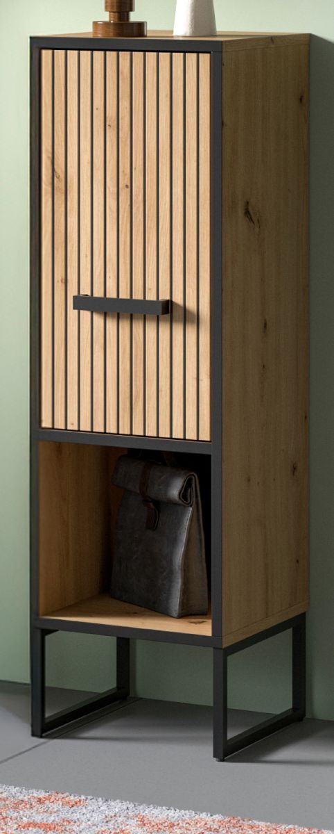 Badezimmer Kommode Scana in Eiche 30 x 101 cm