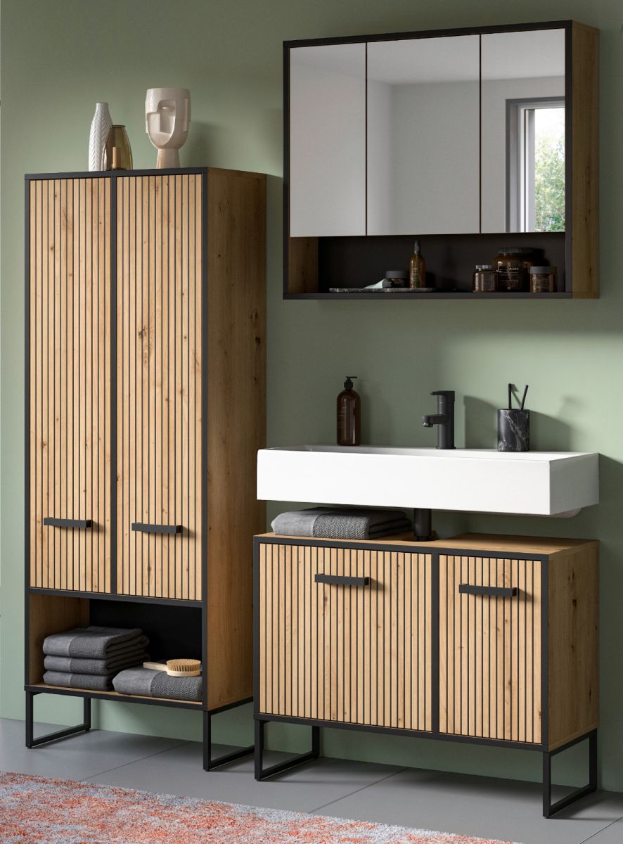 Badmöbel Set 3-teilig Scana in Eiche 154 x 192 cm