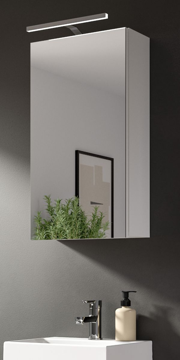 Badezimmer Spiegelschrank Talerno in weiß 38 x 77 cm